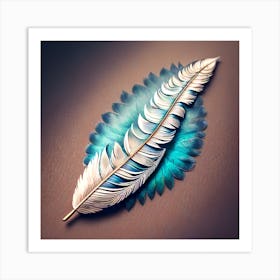 Feather Brooch Art Print