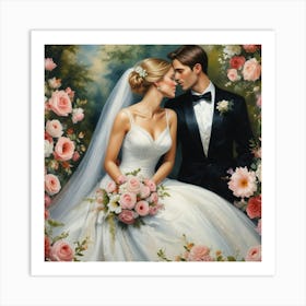 Bride And Groom 1 Art Print