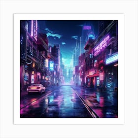 Neon City 1 Art Print