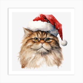 Santa Cat 33 Art Print