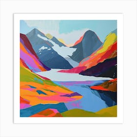 Colourful Abstract Jostedalsbreen National Park Norway 3 Art Print