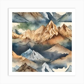 Mountain Ranges Art Print