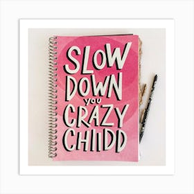 Slow Down You Crazy Child 1 Art Print