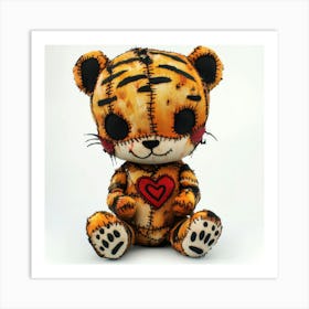 Patchwork Cartoon Baby Tiger 3 Affiche