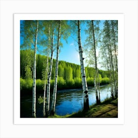 Birch Trees Art Print