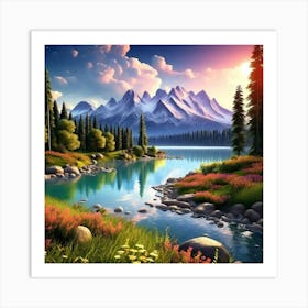 Mountain Landscape Art Print