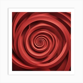 Red Spiral Background Art Print