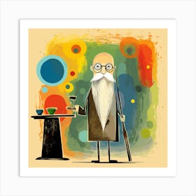 Old Man With Glasses 1 Art Print