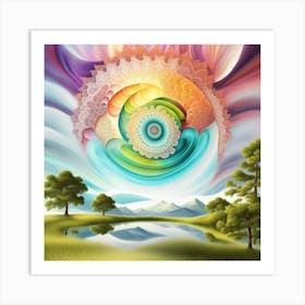 psychedelic skies Art Print