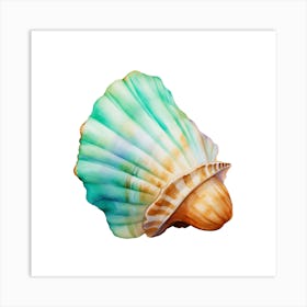 Sea Shell Isolated On White Background 1 Art Print