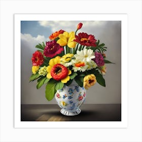 Flowers In A Vase 14 Art Print