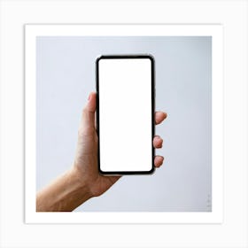 Woman Holding A Smartphone 1 Art Print