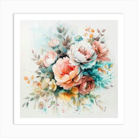 Watercolor Flowers 39 Art Print