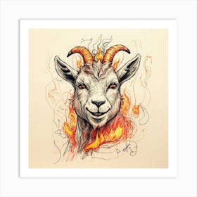 Goat Head 12 Art Print