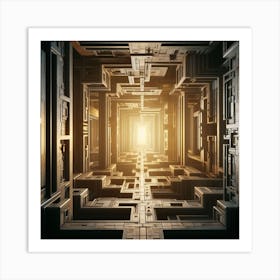 Futuristic Maze 1 Art Print