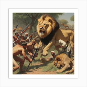 Lions Of Africa Art Print