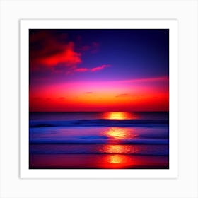 Sunset At The Beach 15 Art Print
