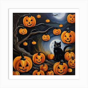 Halloween Pumpkins 17 Art Print