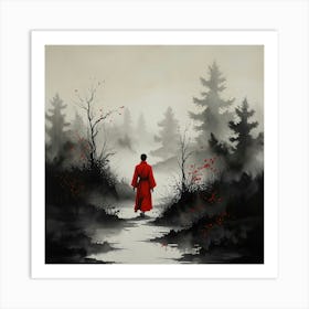 Man In Red Art Print