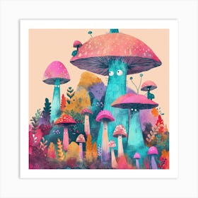 Mushroom Forest 2 Art Print