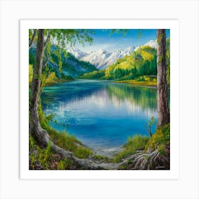 Lake In The Mountains 15 Art Print