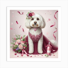 Wedding Dog 1 Art Print