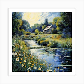 Painterly Retreat in Bloom Art Print