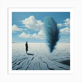 Man With A Feather Art Print