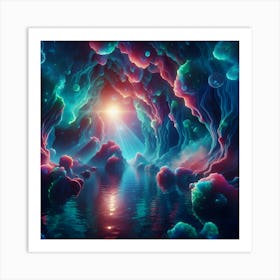 Psychedelic Cave Art Print