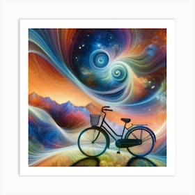 Bicycle In Space Art Print