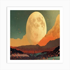 Full Moon In The Sky 3 Art Print