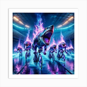 Purple flames Art Print