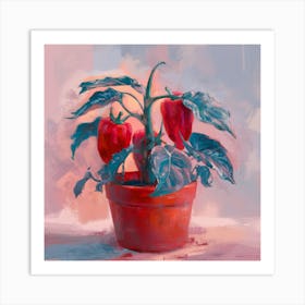 Peppers In A Pot 1 Art Print