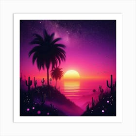 Sunset At The Beach 778 Art Print