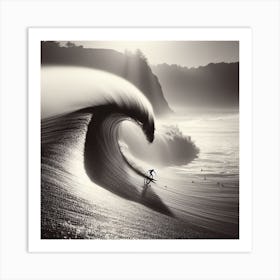 A man surfing 3 Art Print