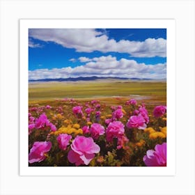 Tibetan beautiful Flowers 1 Art Print