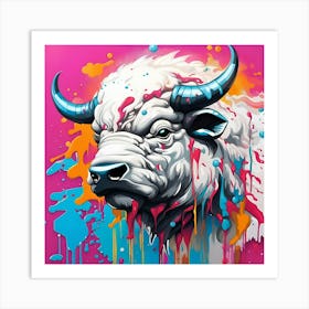 Splatter Bull Art Print