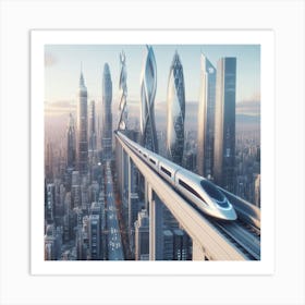 Futuristic Train 7 Art Print