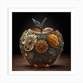 The glass apple an intricate design that adds to its exquisite appeal. 7 Art Print