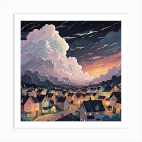 An Evening With Clouds Art (4) Art Print