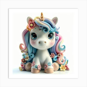 Unicorn Figurine 17 Art Print