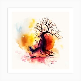 Whispers of the Forest Watercolor Art Art Print