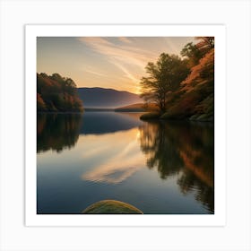 The Quiet Beauty of Fall by the Waterside Art Print