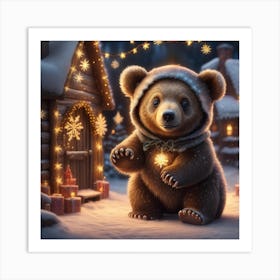 Christmas Bear Art Print