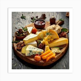 Firefly Artisan Cheese Board With Gourmet Selections 45180 Art Print