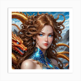 Dragon Girl hv Art Print
