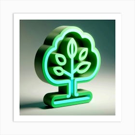 Neon Tree - Tree Stock Videos & Royalty-Free Footage Art Print