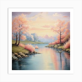 Sunset By The River 5 Art Print