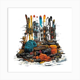 Ski Gear Art Print