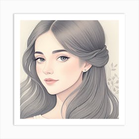 Portrait Of A Girl Art Print